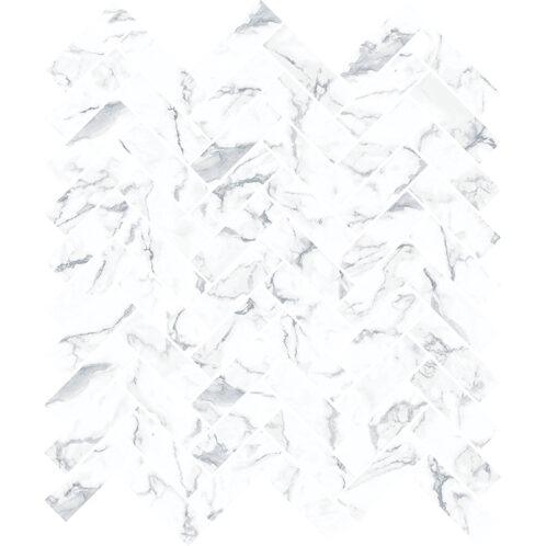 Baget Herringbone Calacatta 25x50mm