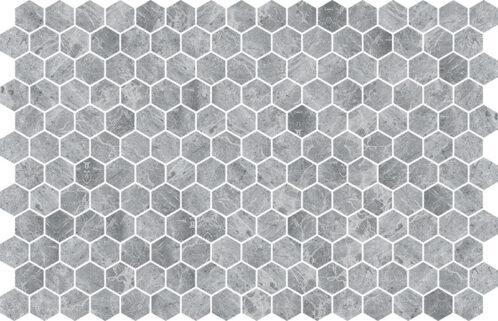 Hexa Silver Matte 30x34mm