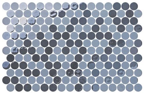 Round Neostone Blend Artistic Blue Grey 30mm