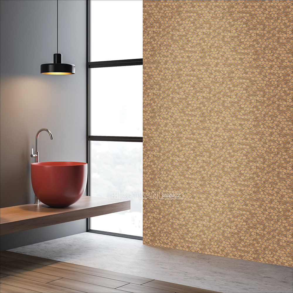 Round Wood Capri Light Decozone Digital Mosaic 1
