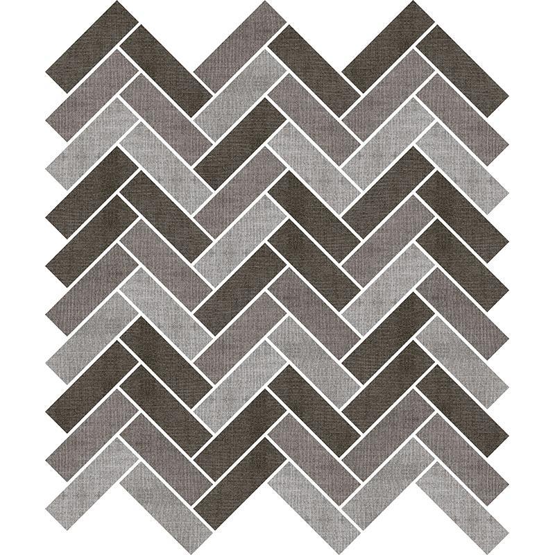 Baget Herringbone Textile Blend Taupe 25x50mm