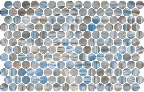 Round Thaya Blue Matte 30mm